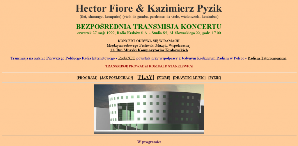 Hector Fiore Kazimierz Pyzik bezpośrednia transmisja koncertu